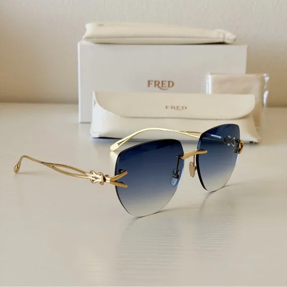 New! Fred Blue Gradient Sunglasses, FG40058U 30W, Authentic - Picture 7 of 14